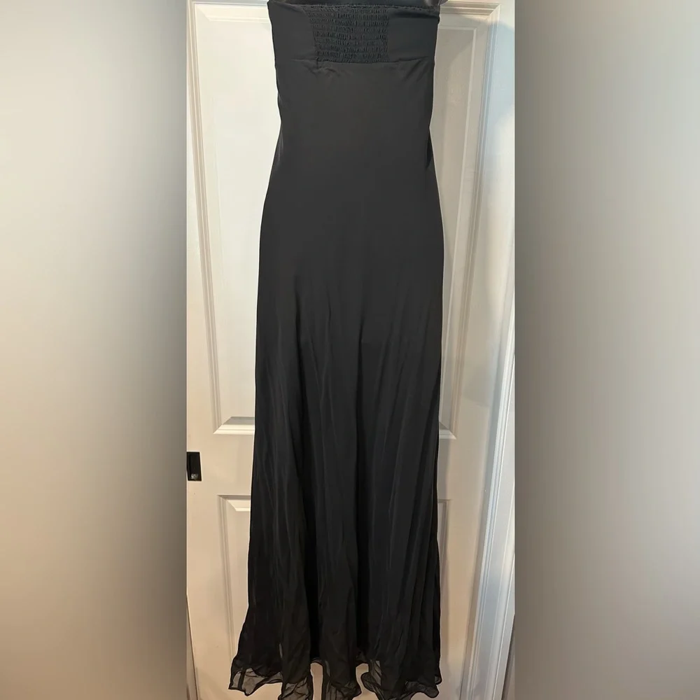 Elegant Strapless Floral Maxi Dress - 56” Length - Picture 3 of 9